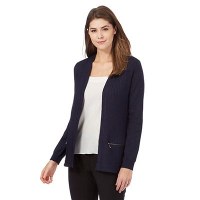 The Collection Navy ribbed cardigan